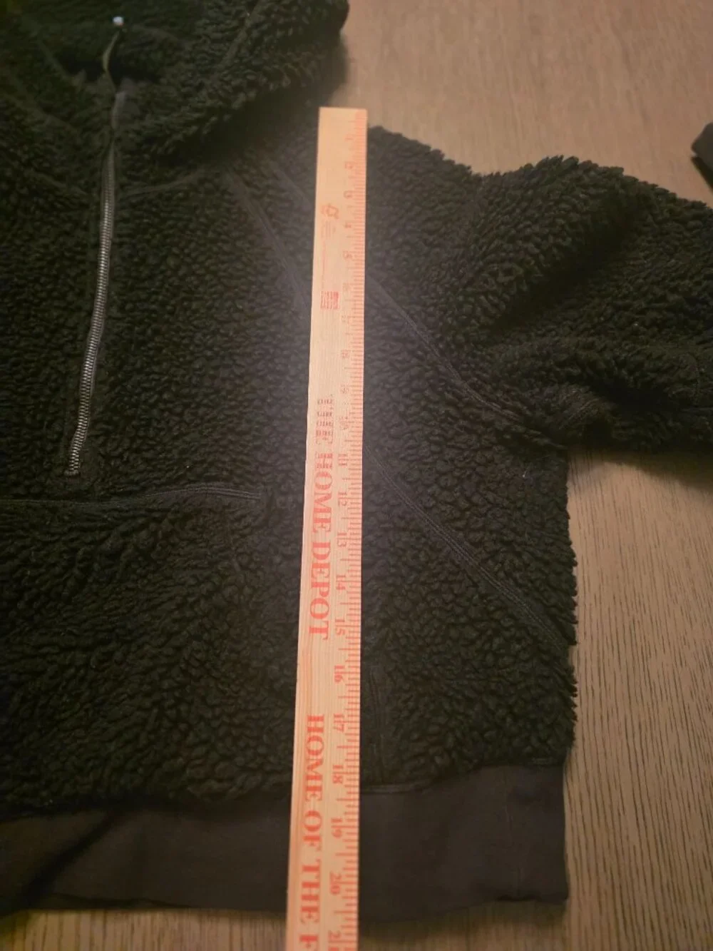 Lululemon Black Scuba 1/4 Zip Wool Blend Heavy Weight Sherpa Hoodie M L - W4BN3S